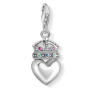 Charm pendant Heart with crown