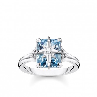 ring blue stone with star