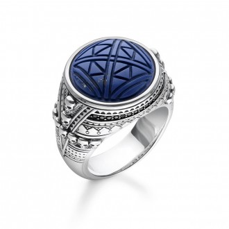 ring Ethnic Skulls blue