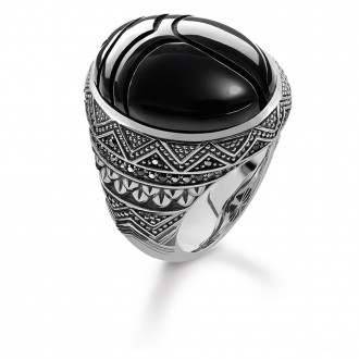 ring black scarab