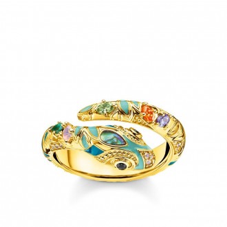 ring bright golden-coloured snake