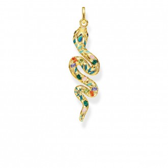 pendant bright golden-coloured snake