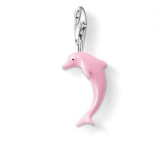 Charm pendant pink dolphin