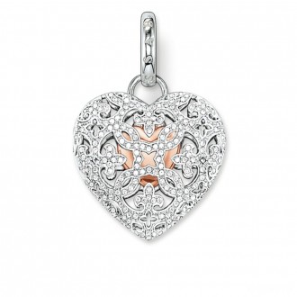 pendant heart medallion pave