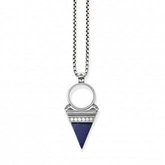 necklace triangle blue