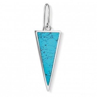 earring triangle turquoise