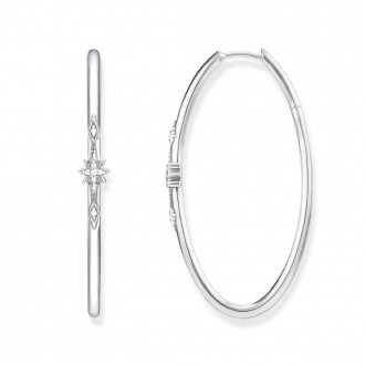 hoop earrings Royalty white