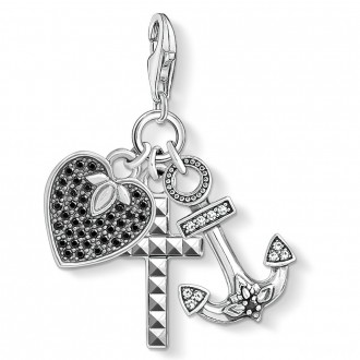 Charm pendant cross, heart, anchor