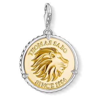 Charm pendant disc lion