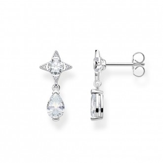 earrings white droplet