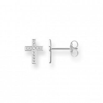 ear studs cross pave