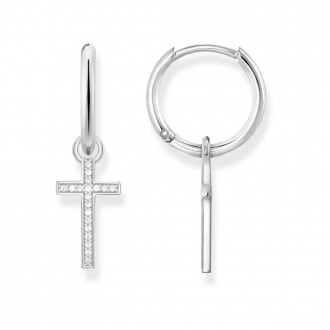 hoop earrings cross