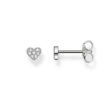 ear studs heart pavé