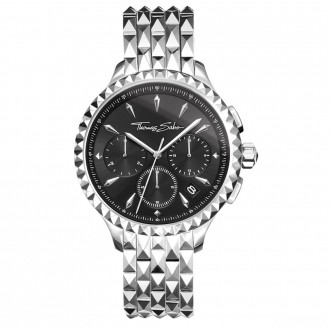 Women's watch REBEL AT HEART WOMEN CHRONOGRAPH silver black