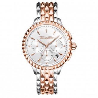 Women's watch REBEL AT HEART WOMEN CHRONOGRAPH rose gold silver