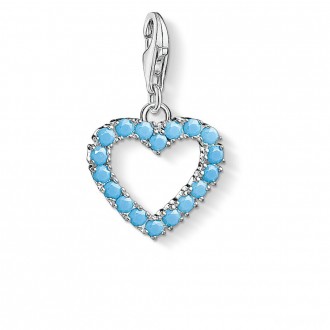 Charm pendant Turquoise heart